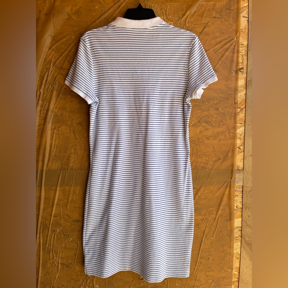 Ralph Lauren White with Navy Stripes Polo Dress with Pink Logo Size Large - Picture 5 of 7